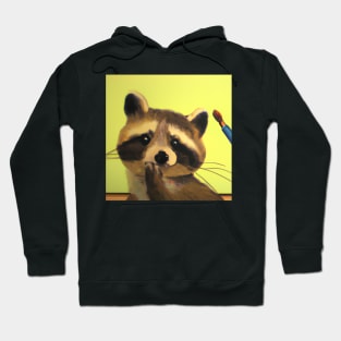 classic raccoon painting Hoodie